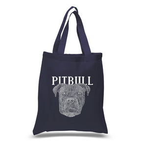 Pitbull Face - Small Word Art Tote Bag