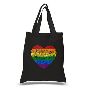 Pride Heart - Small Word Art Tote Bag