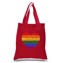 Load image into Gallery viewer, Pride Heart - Small Word Art Tote Bag