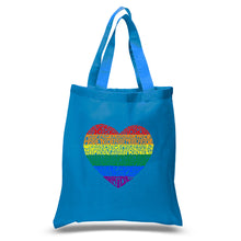 Load image into Gallery viewer, Pride Heart - Small Word Art Tote Bag