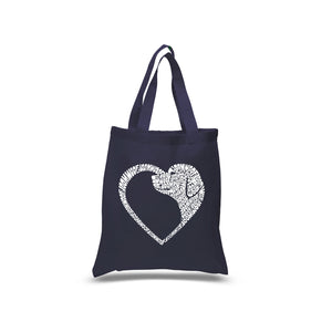 Dog Heart - Small Word Art Tote Bag