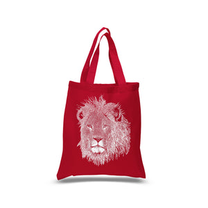 Lion  - Small Word Art Tote Bag