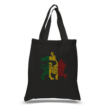 Load image into Gallery viewer, One Love Rasta Lion - Small Word Art Tote Bag