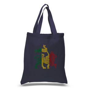 One Love Rasta Lion - Small Word Art Tote Bag