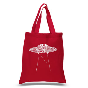 Flying Saucer UFO - Small Word Art Tote Bag