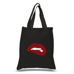 Savage Lips - Small Word Art Tote Bag