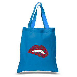 Savage Lips - Small Word Art Tote Bag
