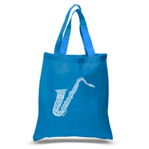 Sax - Small Word Art Tote Bag