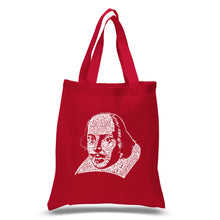 Load image into Gallery viewer, THE TITLES OF ALL OF WILLIAM SHAKESPEARE&#39;S COMEDIES &amp; TRAGEDIES - Small Word Art Tote Bag