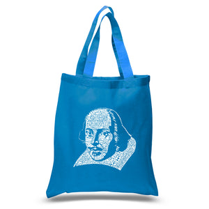 THE TITLES OF ALL OF WILLIAM SHAKESPEARE'S COMEDIES & TRAGEDIES - Small Word Art Tote Bag