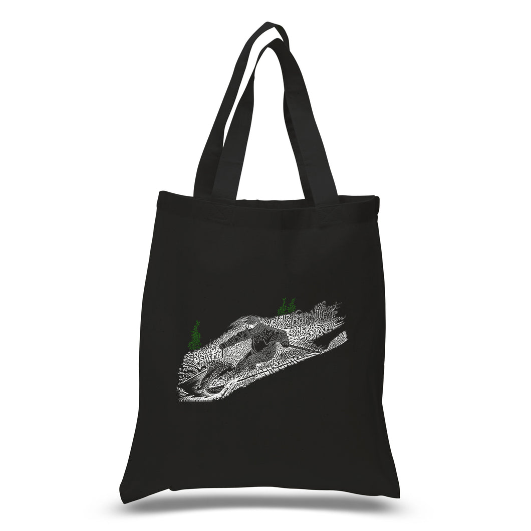 Ski - Small Word Art Tote Bag