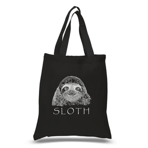 Sloth - Small Word Art Tote Bag