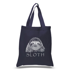 Sloth - Small Word Art Tote Bag