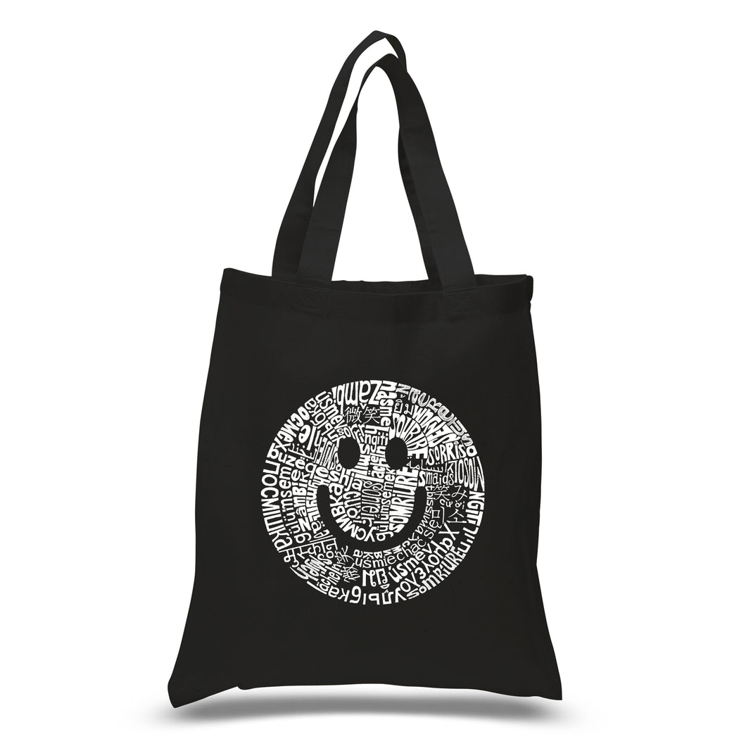 SMILE IN DIFFERENT LANGUAGES - Small Word Art Tote Bag