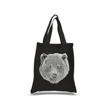 Load image into Gallery viewer, Bear Face  - Small Word Art Tote Bag