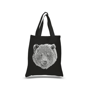 Bear Face  - Small Word Art Tote Bag