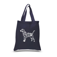 Load image into Gallery viewer, Dog Paw Prints  - Small Word Art Tote Bag