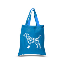 Load image into Gallery viewer, Dog Paw Prints  - Small Word Art Tote Bag