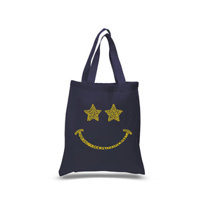 Rockstar Smiley  - Small Word Art Tote Bag