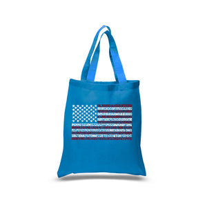 50 States USA Flag  - Small Word Art Tote Bag