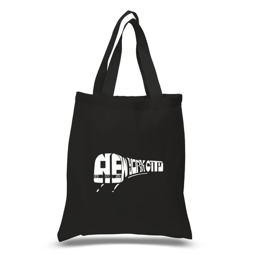NY SUBWAY - Small Word Art Tote Bag