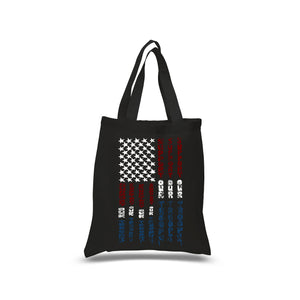 Support our Troops  - Small Word Art Tote Bag