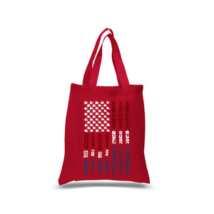 Support our Troops  - Small Word Art Tote Bag