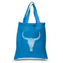 Load image into Gallery viewer, Texas Skull - Small Word Art Tote Bag