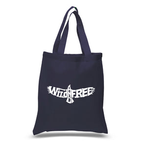 Wild and Free Eagle - Small Word Art Tote Bag