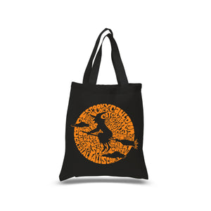 Spooky Witch  - Small Word Art Tote Bag