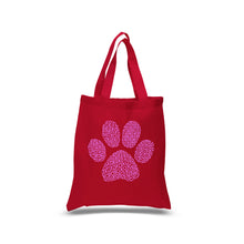 Load image into Gallery viewer, XOXO Dog Paw  - Small Word Art Tote Bag