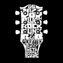 Load image into Gallery viewer, Guitar Head Music Genres  - Full Length Word Art Apron