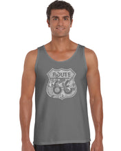 Load image into Gallery viewer, Stops Along Route 66 - Men&#39;s Word Art Tank Top