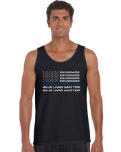 Load image into Gallery viewer, Blue Lives Matter - Men&#39;s Word Art Tank Top