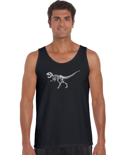 Dinosaur TRex Skeleton - Men's Word Art Tank Top