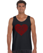 Load image into Gallery viewer, Country Music Heart - Men&#39;s Word Art Tank Top