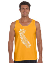 Load image into Gallery viewer, California State -  Men&#39;s Word Art Tank Top