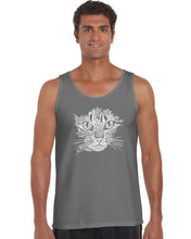 Load image into Gallery viewer, Cat Face -  Men&#39;s Word Art Tank Top