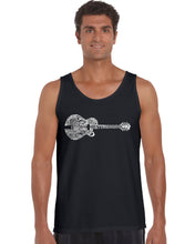 Load image into Gallery viewer, Country Guitar - Men&#39;s Word Art Tank Top