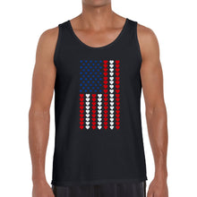 Load image into Gallery viewer, Heart Flag - Men&#39;s Word Art Tank Top