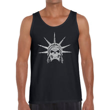 Load image into Gallery viewer, Freedom Skull  - Men&#39;s Word Art Tank Top