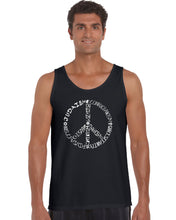 Load image into Gallery viewer, Different Faiths peace sign -  Men&#39;s Word Art Tank Top