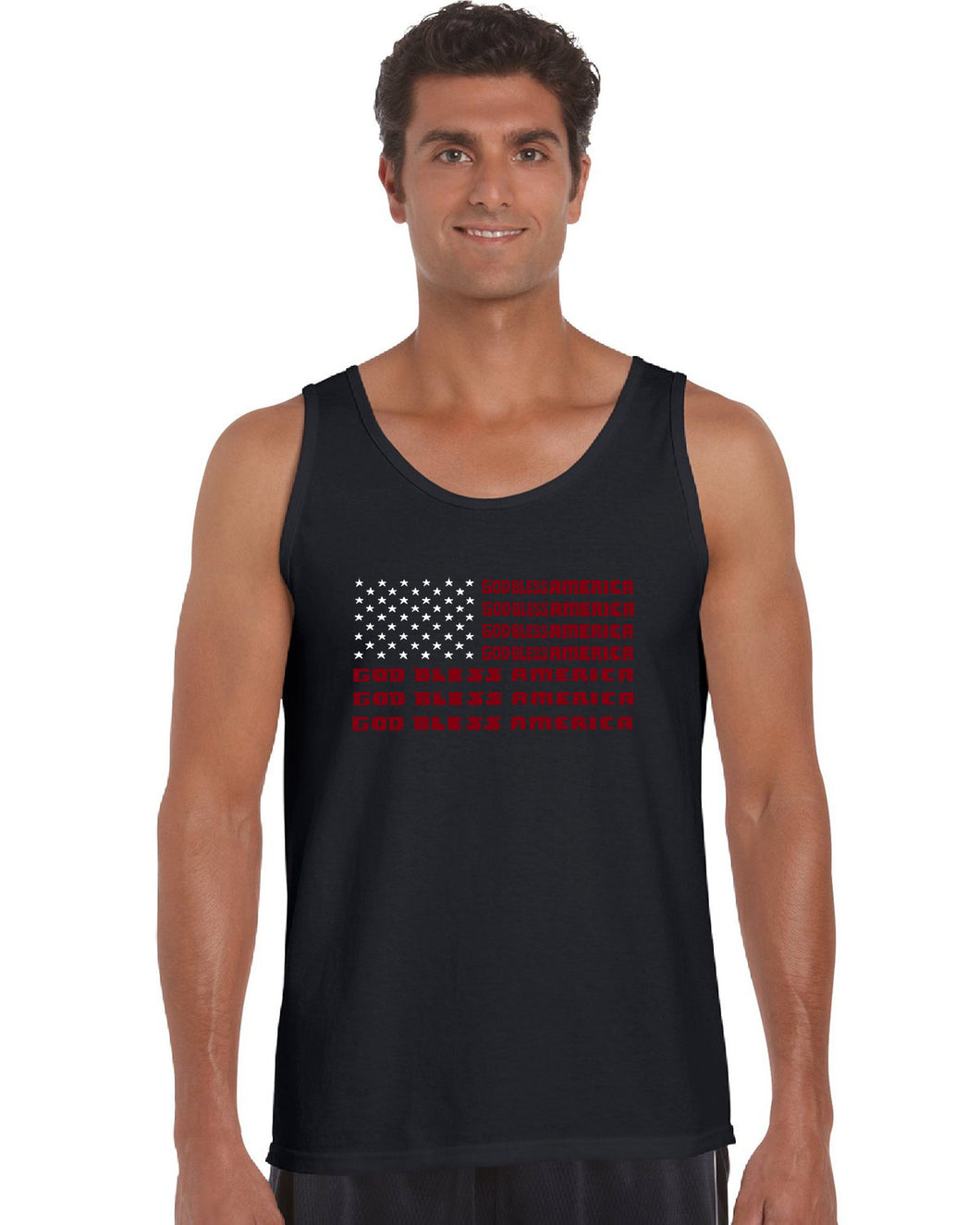 God Bless America - Men's Word Art Tank Top