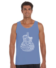 Load image into Gallery viewer, Languages Guitar - Men&#39;s Word Art Tank Top