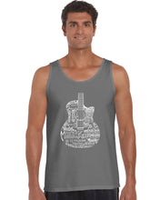 Load image into Gallery viewer, Languages Guitar - Men&#39;s Word Art Tank Top