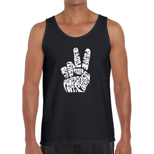 Peace Out  - Men's Word Art Tank Top