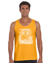 Load image into Gallery viewer, POPULAR HORSE BREEDS - Men&#39;s Word Art Tank Top