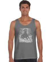 Load image into Gallery viewer, POPULAR HORSE BREEDS - Men&#39;s Word Art Tank Top