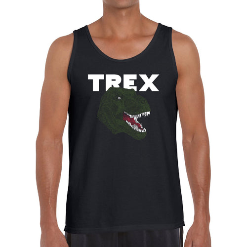 T-Rex Head  - Men's Word Art Tank Top