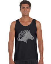 Load image into Gallery viewer, Horse Mane - Men&#39;s Word Art Tank Top